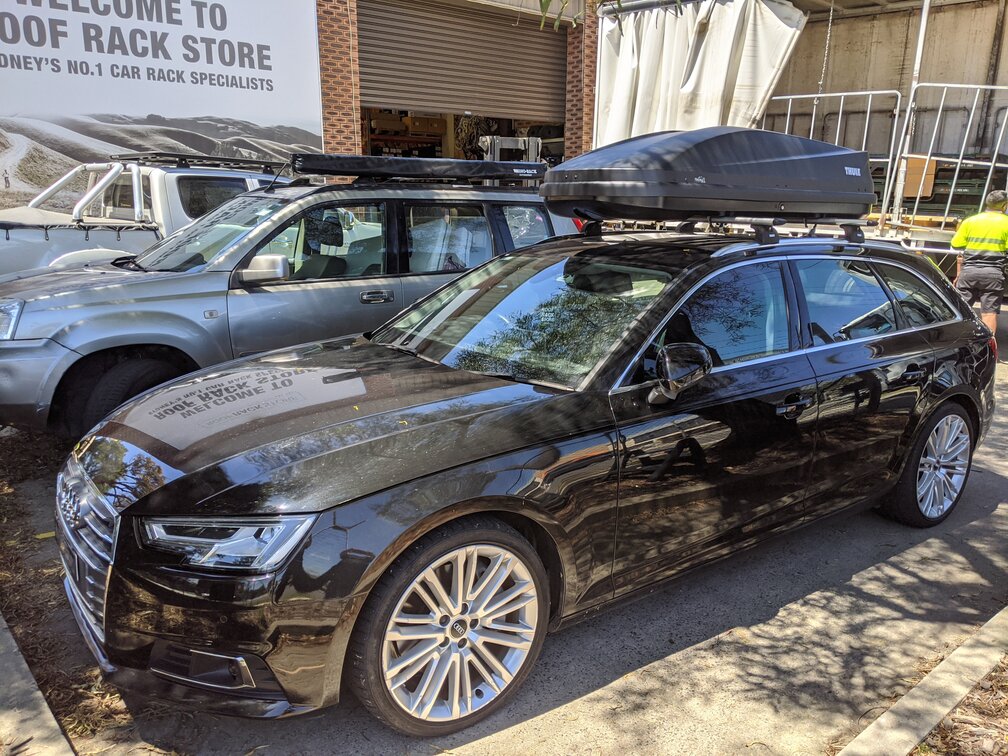 Audi A4 with Thule Touring 780 Roof Box