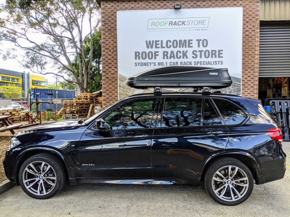 BMW X5 With Thule Touring 780 Roof Box & Thule Edge Roof Rack