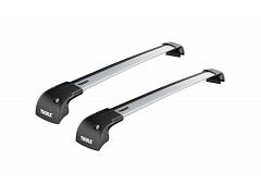 Thule WingBar Edge Silver Roof Rack For Audi A3 Hatchback  5 Door Hatchback with Solid Rails  2005 to 2013