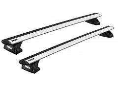 Thule WingBar Evo Silver Roof Rack For Audi A4 Avant Wagon  5 Door Avant Wagon with Solid Roof Rails 2008 to 2015