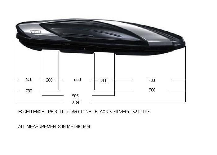 Thule Excellence Black 470L Roof Box 611906