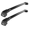 Thule WingBar Edge Black Roof Rack For Renault Laguna  5 Door Wagon with Roof Rails 2001 to 2002