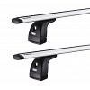 Thule WingBar Evo Silver  4 Bar System Roof Rack For Volkswagen Transporter  T6.1 2 Door Van with Fixed Points LWB 2020 Onward