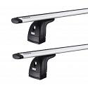 Thule WingBar Evo Silver  Front/Rear 2 Bar Roof Rack For Volkswagen Transporter  T6 2 Door Van with Fixed Points SWB 2016 to 2020
