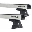 Rhino-Rack JA6238  Heavy Duty Bars Silver RLT600 Roof Rack For Toyota Hilux  4 Door Double Cab 2011 to 2015