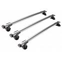 Yakima Through Bars  3 Bar System Roof Rack For Toyota Prado  120 Series with Fixed Points 2003 to 2009