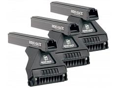 Rhino-Rack JA0973  Heavy Duty Bars Black RL110 3 Bar System Roof Rack For Ford Transit  Low Roof SWB Van 2000 to 2013