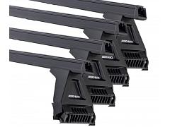 Rhino-Rack JA0847  Heavy Duty Bars Black RL150 4 Bar System Roof Rack For Toyota Hi Ace  LWB High Roof 2005 to 2019