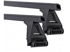 Rhino-Rack JA0961  Heavy Duty Bars Black RL150 2 Bar System Roof Rack For Ford Transit  Mid Roof MWB  LWB Van 2000 to 2013
