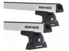 Rhino-Rack JA6238  Heavy Duty Bars Silver RLT600 Roof Rack For Toyota Hi Lux  4 Door Double Cab 2011 to 2015