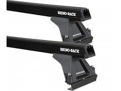 Rhino-Rack JA0817  Heavy Duty Bars Black RLTF 2 Bar System Roof Rack For Volkswagen Transporter  T6 2 Door Van with Fixed Points LWB 2016 to 2020