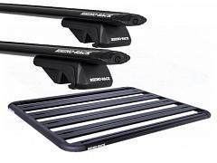 Rhino-Rack Pioneer Platform 1478mm x 1184mm Universal with Bars SX Roof Rack For Subaru Forester  5 Door with Roof Rails 2013 to 2018
