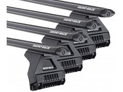 Rhino-Rack JA6140  Vortex Bars Black RL110 4 Bar System Roof Rack For Toyota Hi Ace  LWB Low Roof 2005 to 2019
