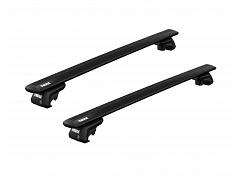 Thule WingBar Evo Black Roof Rack For Ssangyong Korando  5 Door with Roof Rails 2012 to 2019