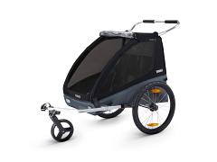 Thule Chariot Coaster XT Bicycle Trailer & Walking Stroller Aluminum Black 10101810