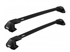 Thule WingBar Edge Black Roof Rack For Ford Focus  4 Door Sedan and Hatchback without guide hole points in door frame 2011 to 2018 
