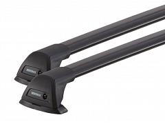 Yakima Flush Bars Black Roof Rack For Audi Q5  5 Door Wagon with Solid Roof Rails 2009 to 2016