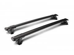 Yakima Through Bars Black Roof Rack For Tesla Model S   5 Door Hatchback without glass roof with fixed points 2015 Onward