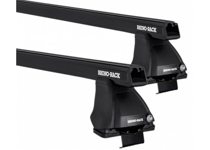 Rhino-Rack JA7746  Heavy Duty Bars Black 2500 Roof Rack For Nissan Navara  NP 300 4 Door Ute without Roof Rails 2015 to 2021