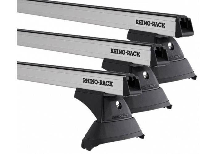 Rhino-Rack JC01310  Heavy Duty Bars Silver RCH 3 Bar System Roof Rack For Toyota Hi Ace  SLWB Van with Fixed Points 2019 Onward 