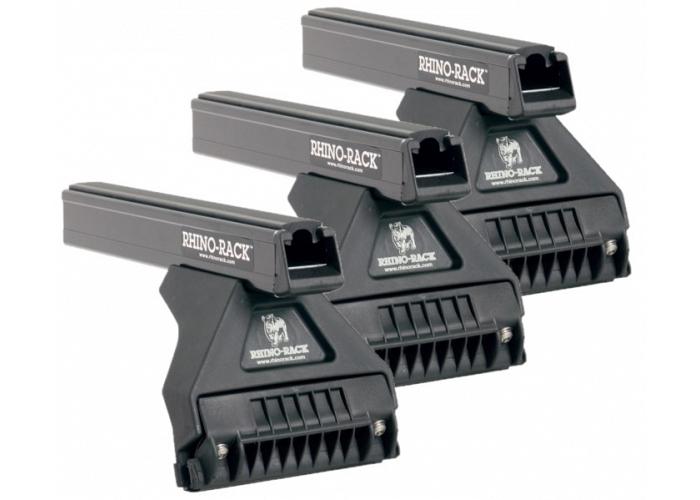 Rhino-Rack JA0973  Heavy Duty Bars Black RL110 3 Bar System Roof Rack For Ford Transit  Low Roof SWB Van 2000 to 2013