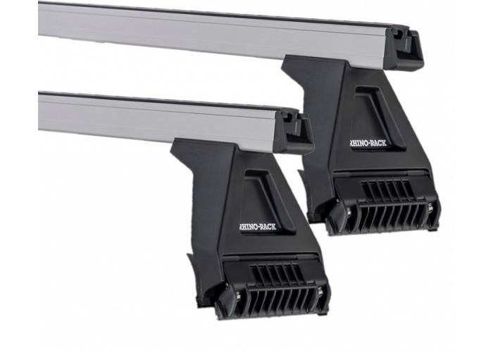 Rhino-Rack JA0992  Heavy Duty Bars Silver RL150 2 Bar System Roof Rack For Ford Transit  Mid Roof MWB  LWB Van 2000 to 2013