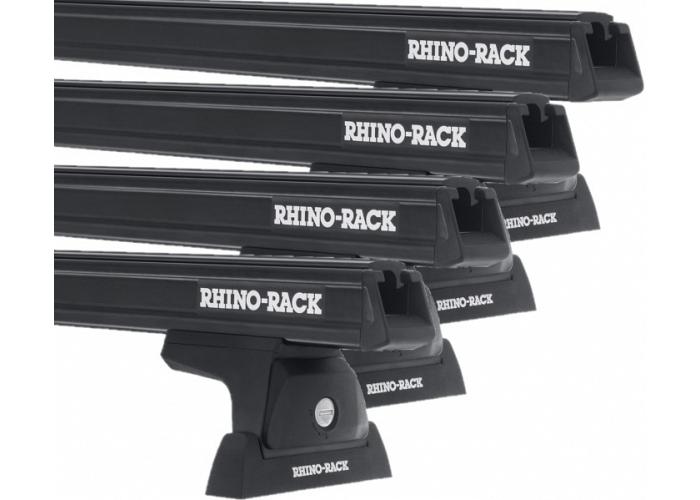 Rhino-Rack JA7937  Heavy Duty Bars Black RLT600 4 Bar System Roof Rack For Renault Trafic Van  5 Door Van SWB 2015 Onward