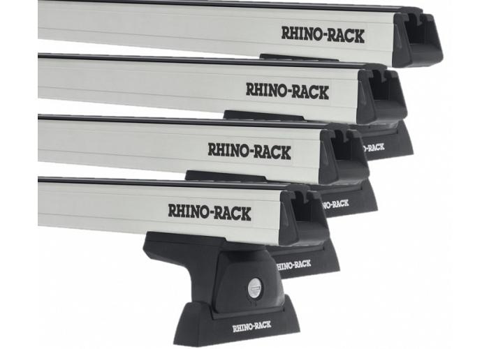 Rhino-Rack JA8935  Heavy Duty Bars  Silver RLT600 4 Bar System Roof Rack For Renault Trafic Van  5 Door Van LWB 2015 Onward