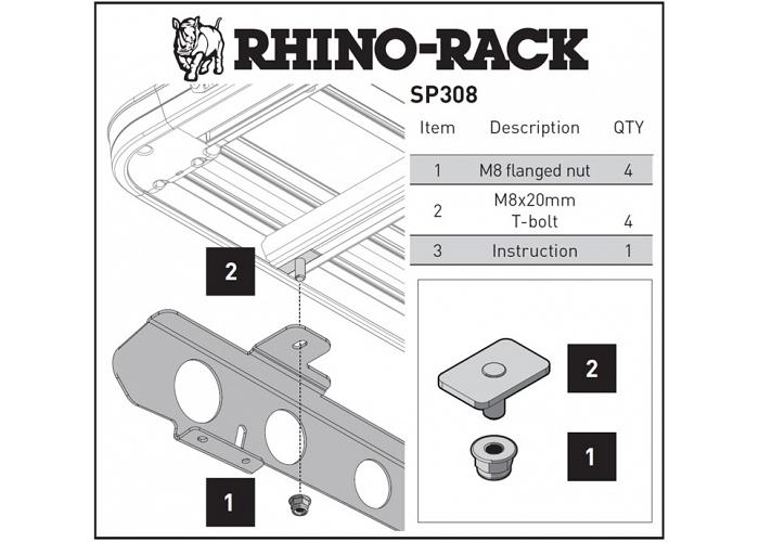 Rhino-Rack New Pioneer Adapter For Backbone SP308