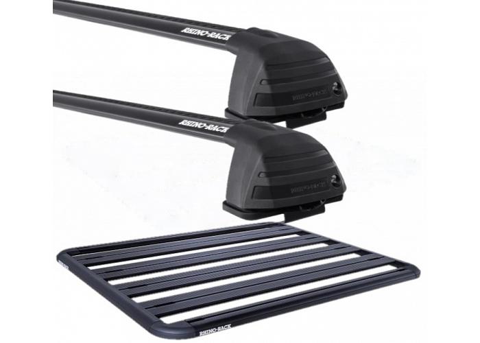 Rhino-Rack Pioneer Platform 1478mm x 1184mm Universal with Flushbars ROC25 Roof Rack For Toyota Hilux  4 Door Double Cab 2015 to 2020
