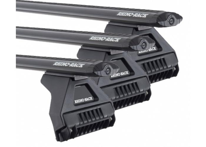Rhino-Rack JB0103  Vortex Bars Black RL110 3 Bar Roof Rack For Jeep Wrangler  4 Door Hardtop JL 2019 Onward