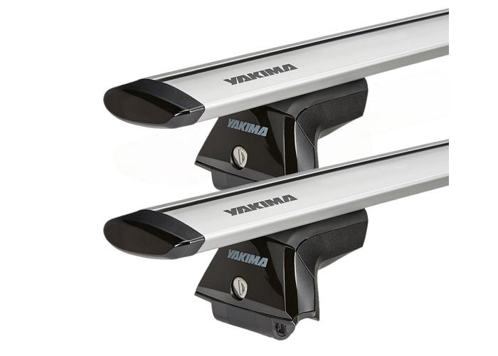 Yakima StreamLine Jetstream Bars Silver Roof Rack For Subaru Impreza Hatch  5 Door Hatchback with Fixed Points 2007 to 2012