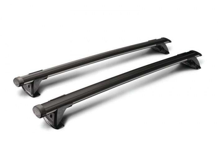 Yakima Through Bars Black Roof Rack For Kia Carnival  5 Door Wagon with Solid Roof Rails 2015 to 2018