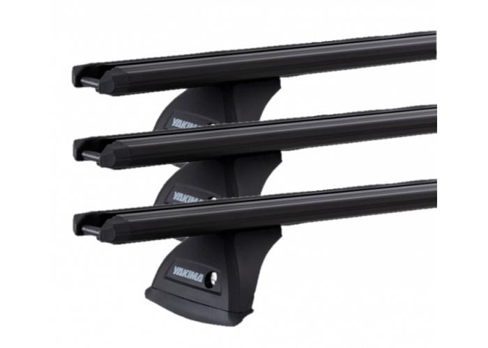 Yakima Trim HD 3 bars  Roof Rack For Land Rover Defender 110  5 Door SUV with Rain Gutters 1990 to 2010