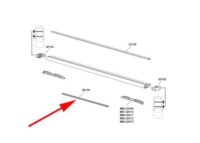 Cover Strip Lower Wing Bar 52105